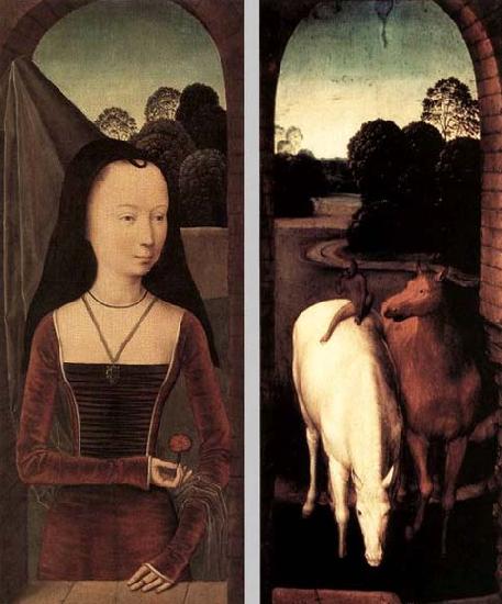 Hans Memling Diptych with the Allegory of True Love France oil painting art